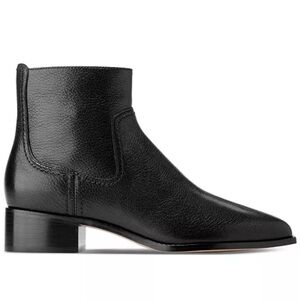 Cole Haan Naia Leather Ankle Boots Pointed Toe Block Heel Booties 8.5 Black